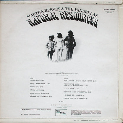 Martha Reeves & The Vandellas : Natural Resources (LP, Album)