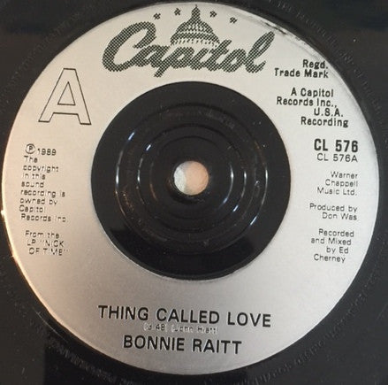 Bonnie Raitt : Thing Called Love (7", Single, Sil)
