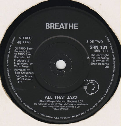 Breathe (3) : Say Hello (7", Ltd + Box)