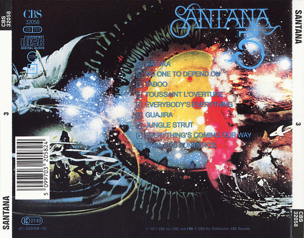 Santana : 3 (CD, Album, RE)
