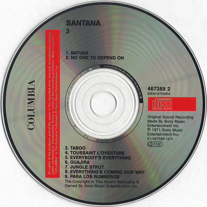 Santana : 3 (CD, Album, RE)