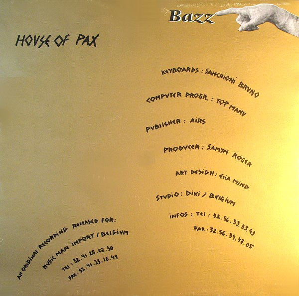 Bazz : House Of Pax (12")