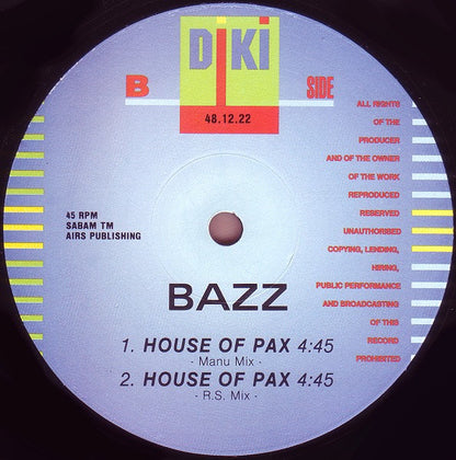 Bazz : House Of Pax (12")