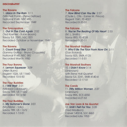 Various : The Roots Of Doo-Wop - Savoy Vocal Groups (CD, Comp)