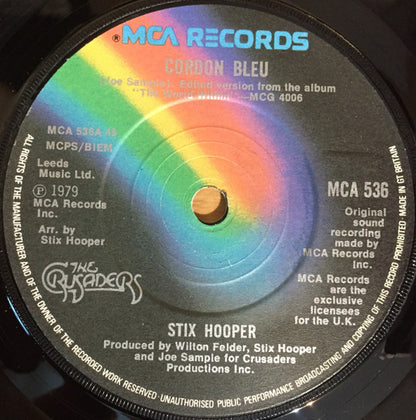 "Stix" Hooper : Cordon Bleu / Brazos River Breakdown (7", Single)