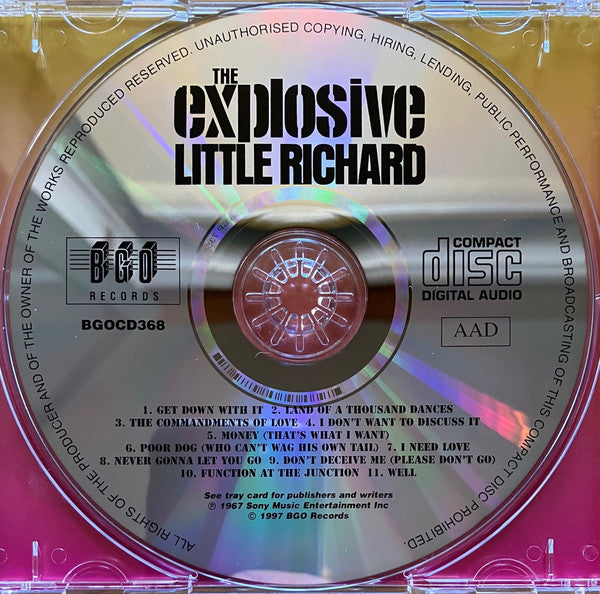 Little Richard : The Explosive Little Richard (CD, Album, RE, RP)
