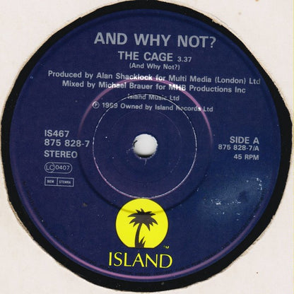 And Why Not? : The Cage (7", Single)