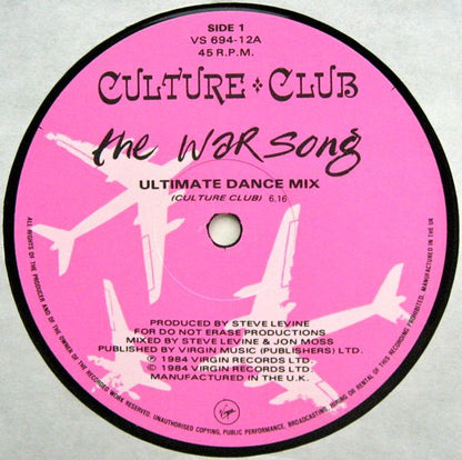 Culture Club : The War Song (Ultimate Dance Mix) (12", Single)