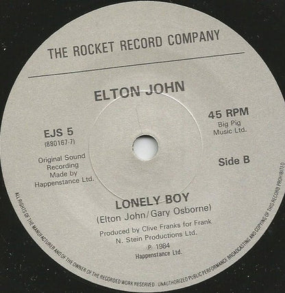 Elton John : Passengers (7", Single, Pap)