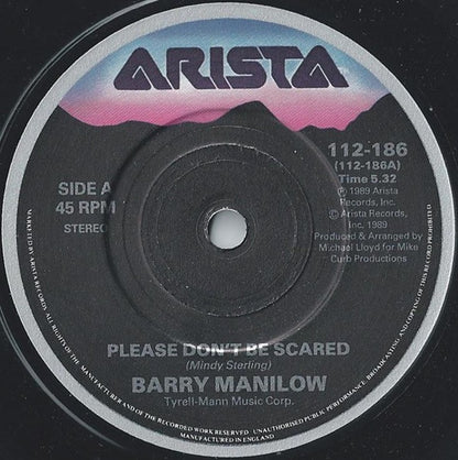 Barry Manilow : Please Don't Be Scared (7", Single)