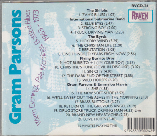 Gram Parsons : Warm Evenings, Pale Mornings, Bottled Blues 1963-1973 (CD, Comp)