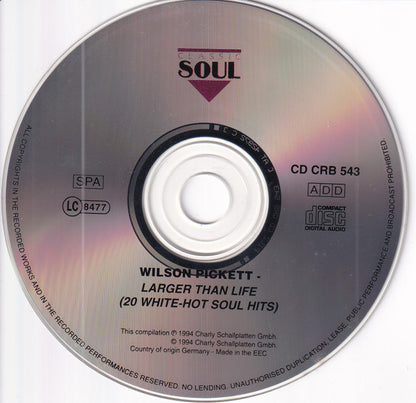 Wilson Pickett : Larger Than Life (CD, Comp, Smplr)