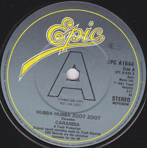 Caramba : Hubba Hubba Zoot Zoot (7", Promo)