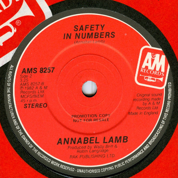 Annabel Lamb : Cinderella (7", Promo)