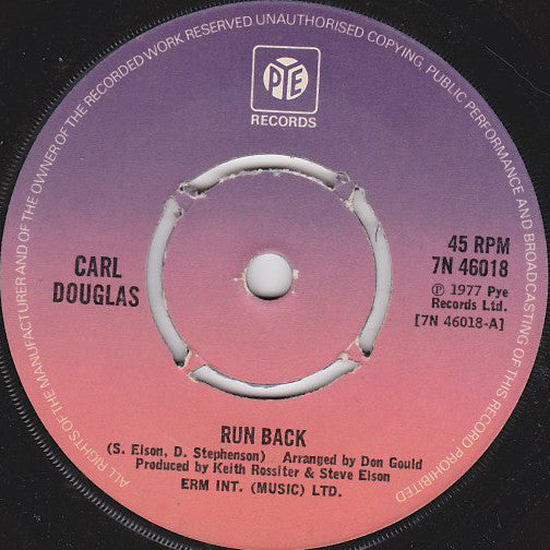 Carl Douglas : Run Back (7", Single, Pus)