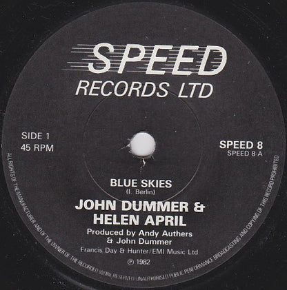 John Dummer & Helen April : Blue Skies (7", Single)