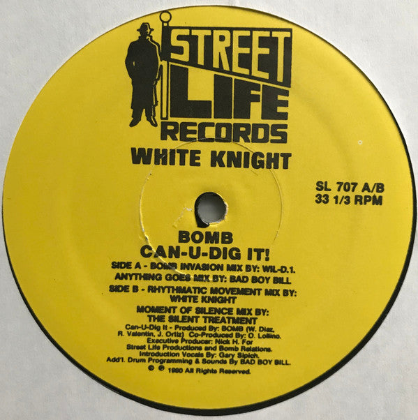 White Knight, Bomb : Can-U-Dig It! (12", Yel)