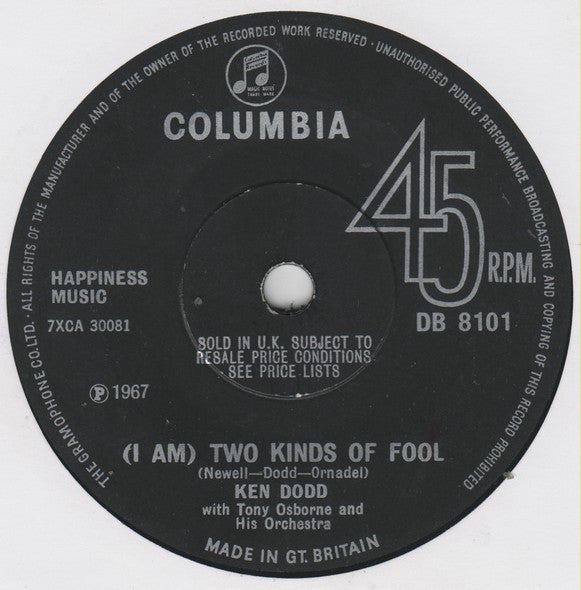 Ken Dodd : Let Me Cry On Your Shoulder (7", Single, Sol)
