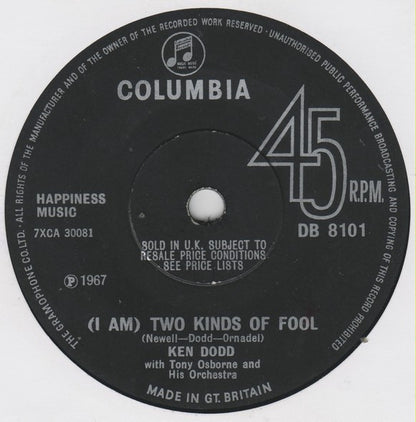 Ken Dodd : Let Me Cry On Your Shoulder (7", Single, Sol)