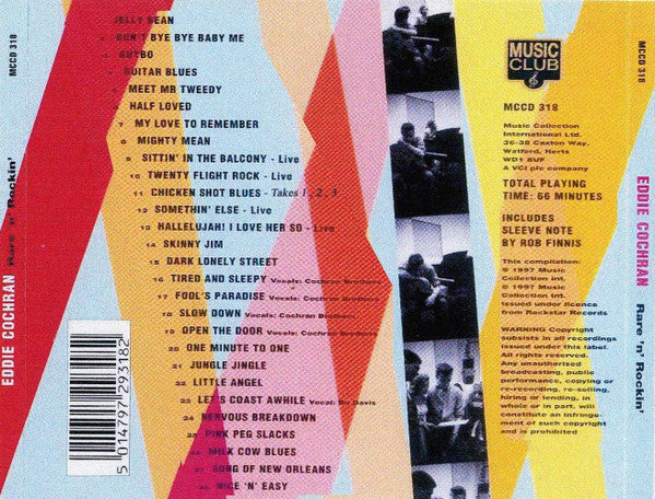 Eddie Cochran : Rare 'N' Rockin' (CD, Comp)