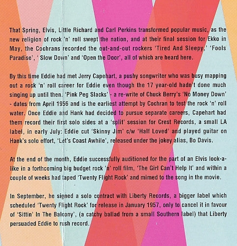 Eddie Cochran : Rare 'N' Rockin' (CD, Comp)