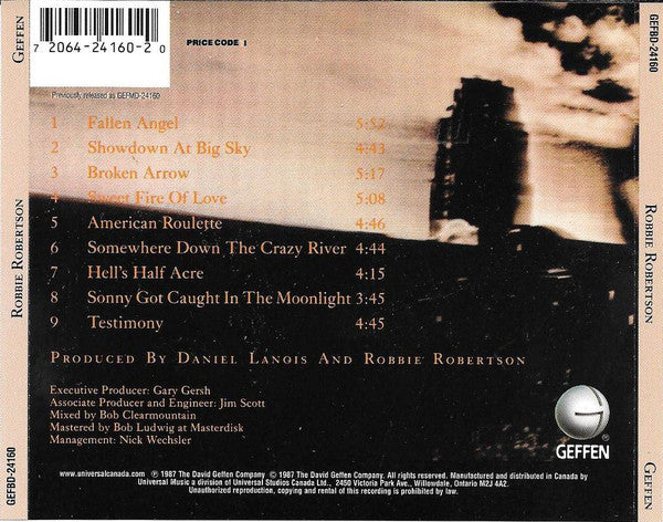 Robbie Robertson : Robbie Robertson (CD, Album, RE)