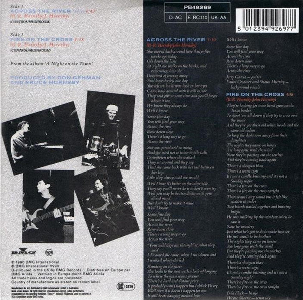 Bruce Hornsby And The Range : Across The River (7", Single)