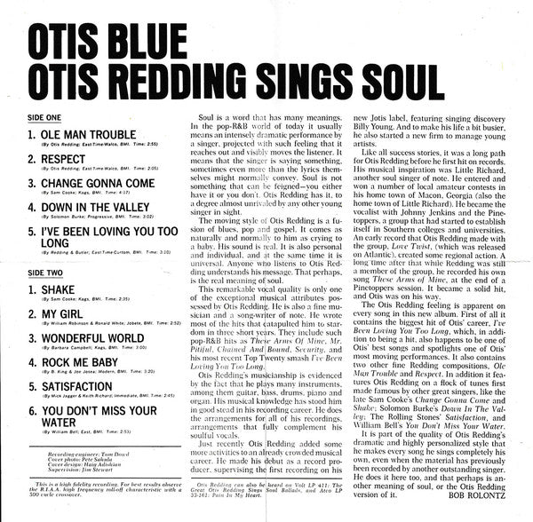 Otis Redding : Otis Blue / Otis Redding Sings Soul (CD, Album, Mono, RE, RM, RP, WMM)