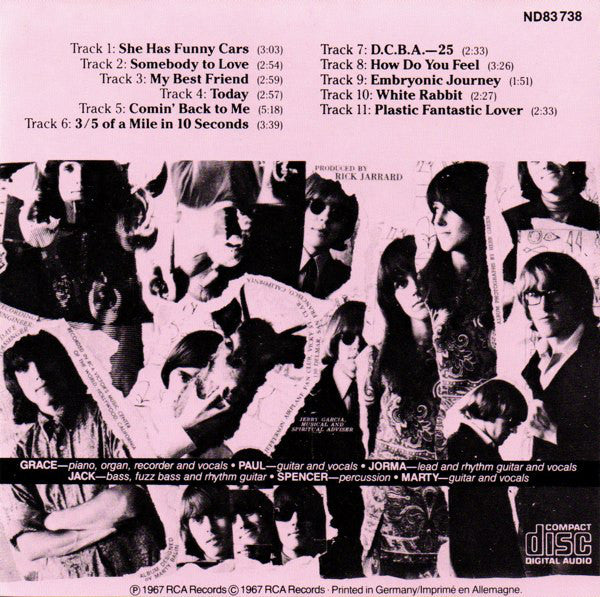 Jefferson Airplane : Surrealistic Pillow (CD, Album, RE, RP)