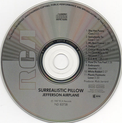 Jefferson Airplane : Surrealistic Pillow (CD, Album, RE, RP)