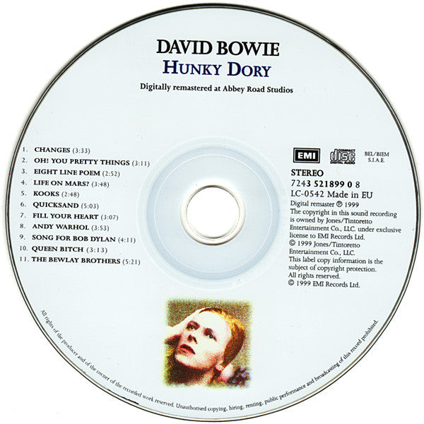 David Bowie : Hunky Dory (CD, Album, Enh, RE, RM)