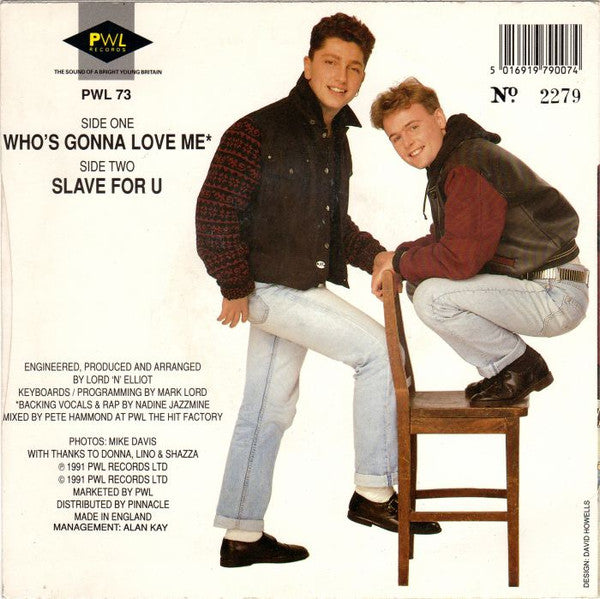 1 On One : Who's Gonna Love Me (7", Single, Ltd, Num)