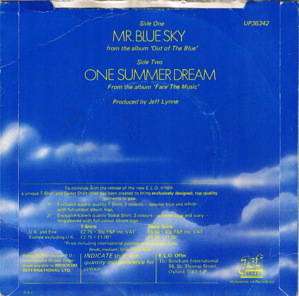 Electric Light Orchestra : Mr. Blue Sky (7", Single, 4 P)