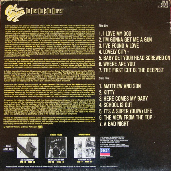 Cat Stevens : The First Cut Is The Deepest (LP, Comp)