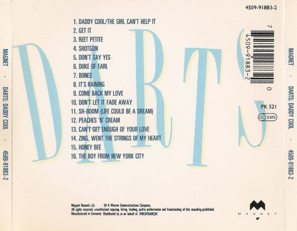 Darts : Daddy Cool - 16 Classic Tracks (CD, Comp)