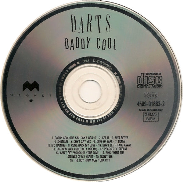 Darts : Daddy Cool - 16 Classic Tracks (CD, Comp)