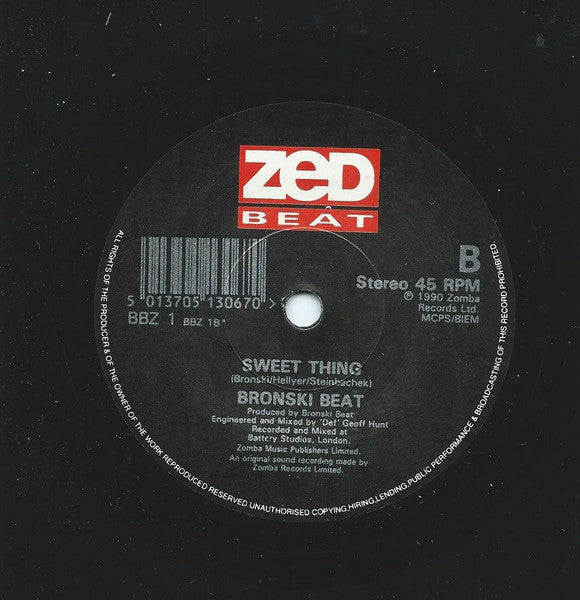 Bronski Beat : I'm Gonna Run Away From You (7")