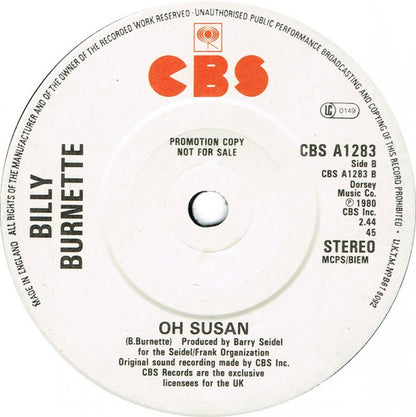 Billy Burnette : Tear It Up (7", Promo)