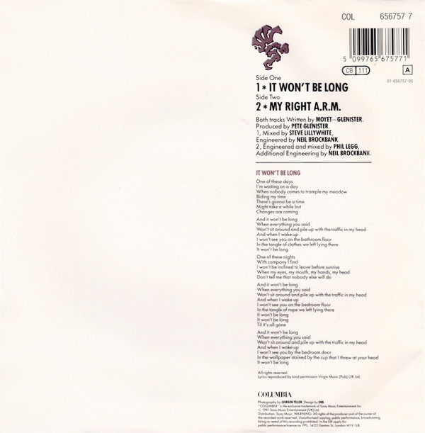 Alison Moyet : It Won't Be Long (7", Single)