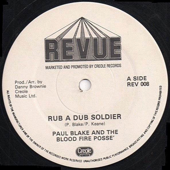 Paul Blake (4) & Bloodfire Possé : Rub A Dub Soldier (12")