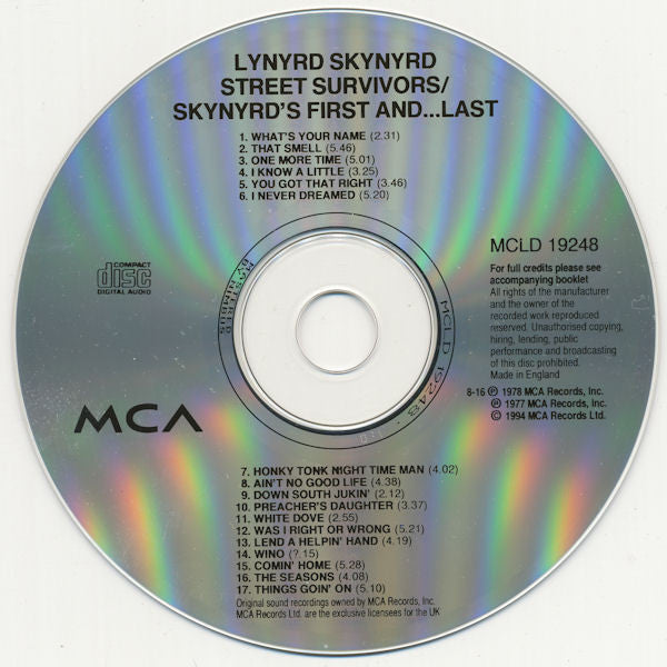 Lynyrd Skynyrd : Street Survivors / Skynyrd's First And ... Last (CD, Comp)