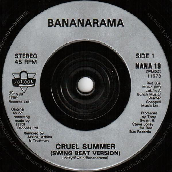 Bananarama : Cruel Summer '89 (7", Single)