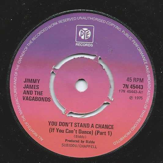 Jimmy James & The Vagabonds : You Don't Stand A Chance If You Can't Dance (Part 1&2) (7", Pus)