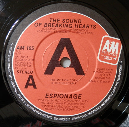 Espionage (4) : The Sound Of Breaking Hearts (7", Promo)