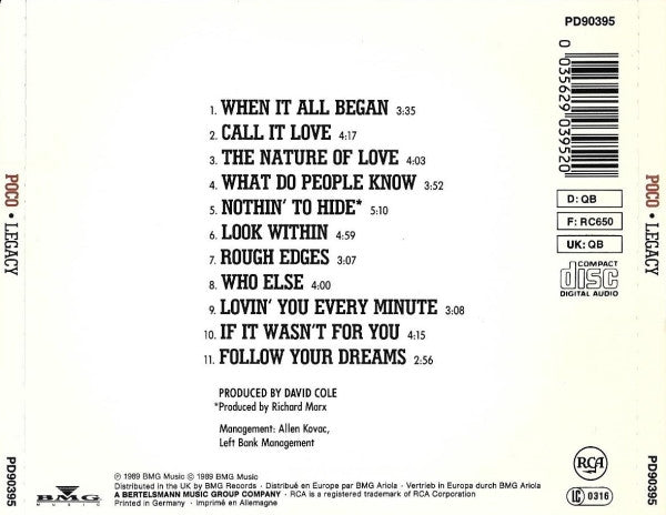 Poco (3) : Legacy (CD, Album)