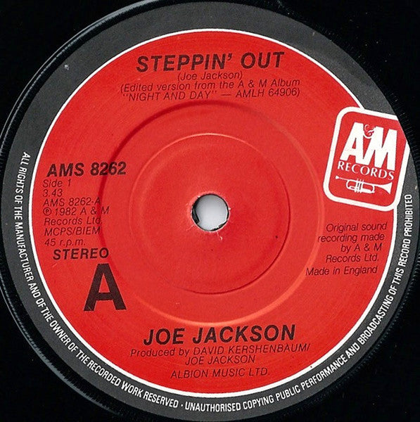 Joe Jackson : Steppin' Out (7", Single, Pic)