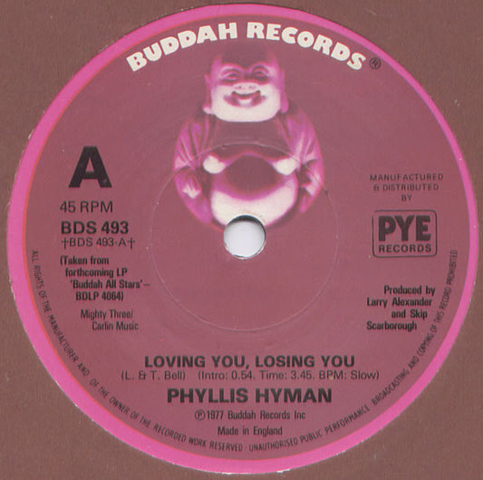 Phyllis Hyman : Loving You, Losing You (7")