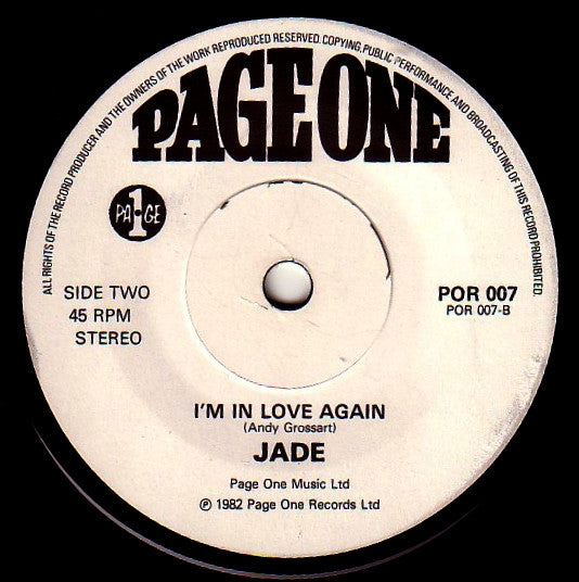 Jade (7) : Bobby's Girl (7")