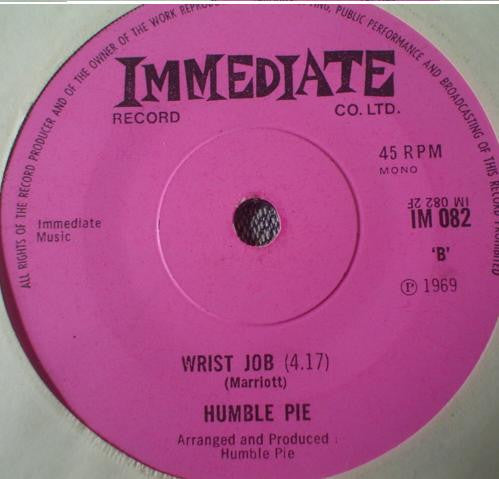 Humble Pie : Natural Born Bugie (7", Mono, Sol)