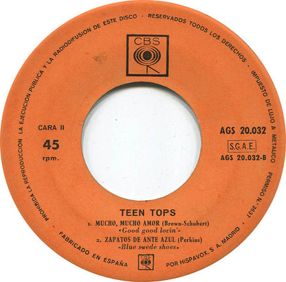 Los Teen Tops : Quien Puso El Bomp / Una Gran Fiesta / Mucho, Mucho Amor /  Zapatos De Ante Azul (7", EP, Mono)